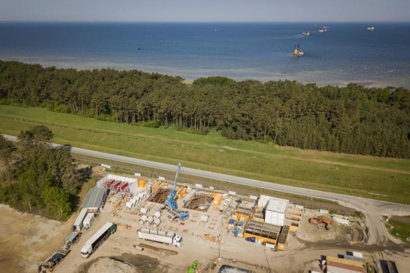 Photo shows construction works of Nord Stream 2 natural gas pipeline at the Landfall in Lubmin, Germany. Source - Axel Schmidt, Nord Stream 2 2018.