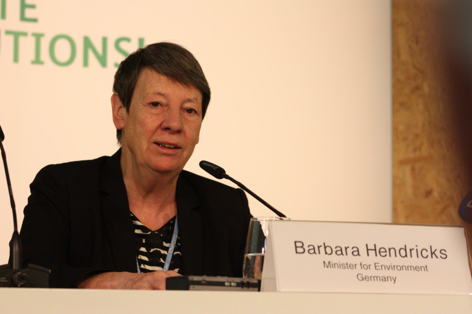 German environment minister Barbara Hendricks. Source - CLEW 2017.