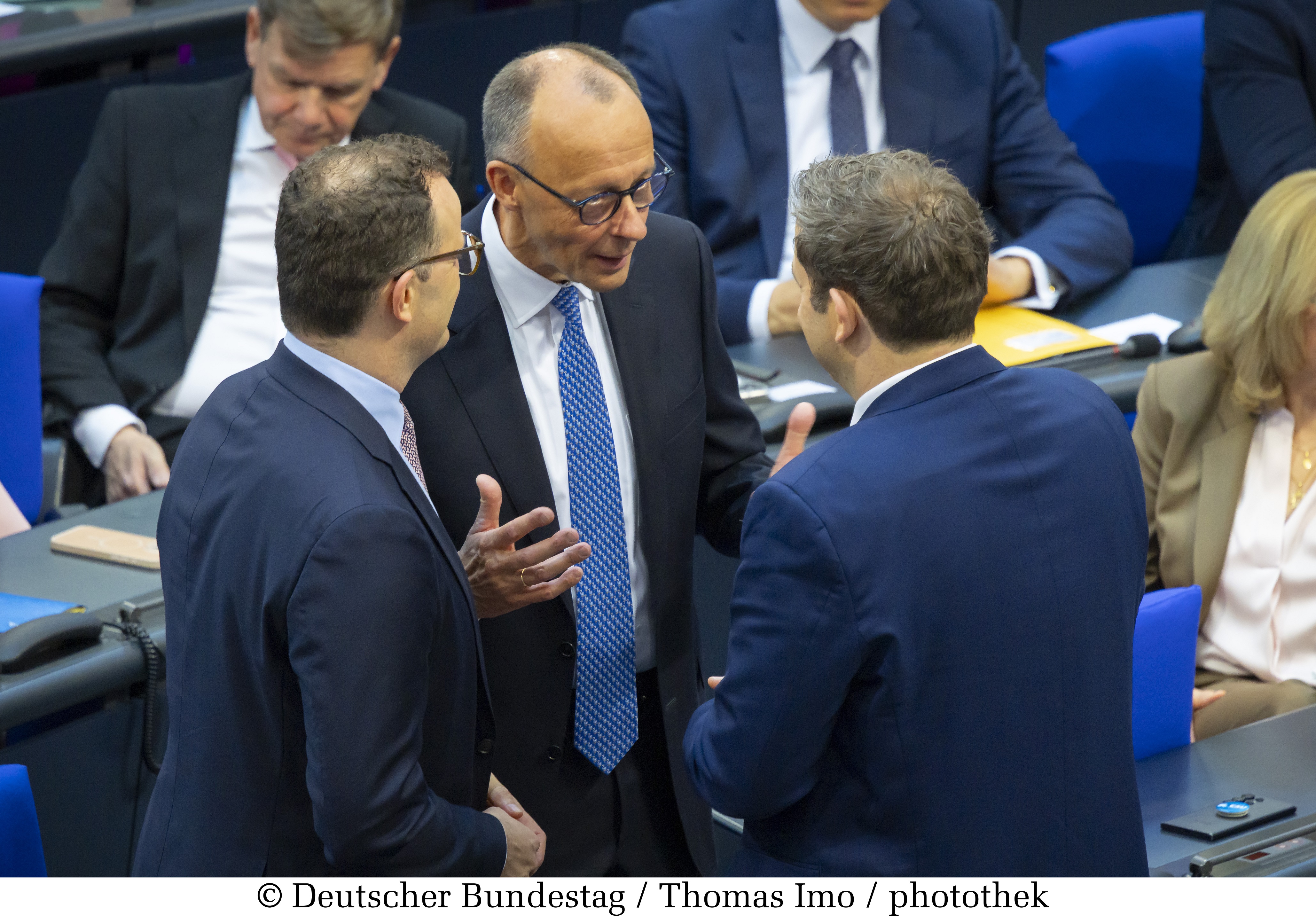 Chancellor candidate Friedrich Merz in parliament. Photo: Deutscher Bundestag, Thomas Imo/phototek.