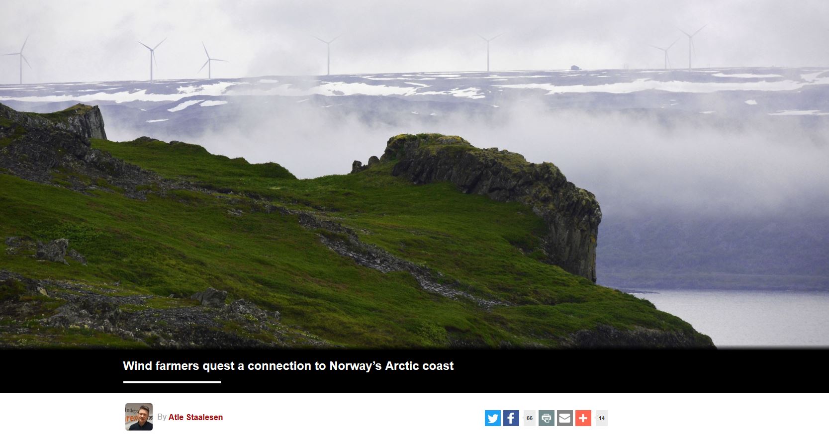 Article published after a cross-border collaboration in the Arctic. Source: Barents Observer screenshot.