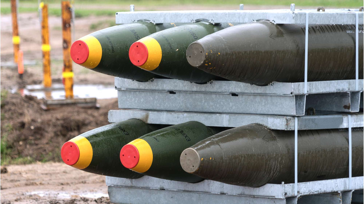 Picture shows bombs by the German military