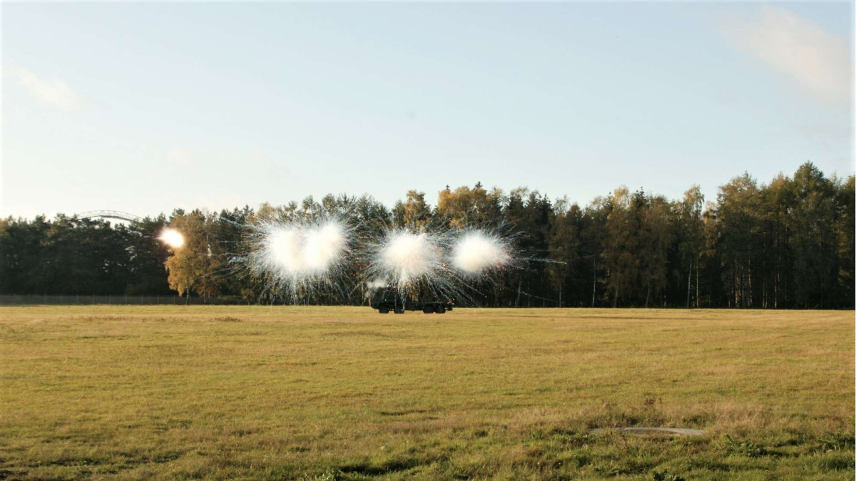 Photo shows Smoke mortar of the German army. Source: Bundeswehr.