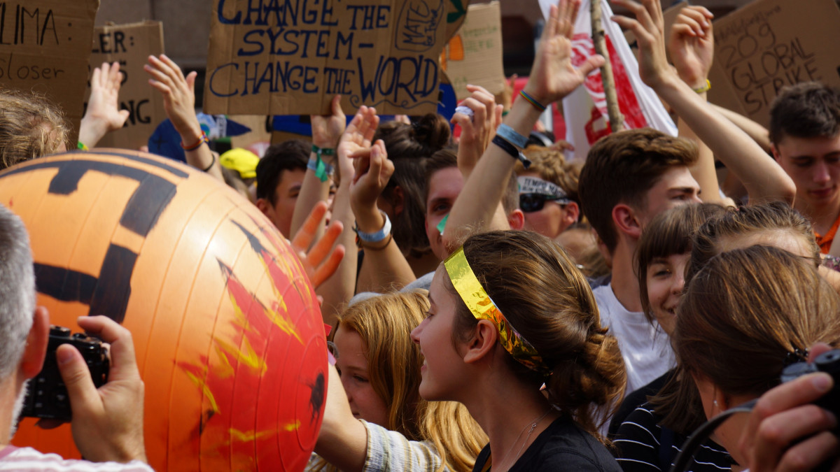 Fridays for Future student climate protest in Dortmund in August 2019. Photo: CLEW/Mohn. 