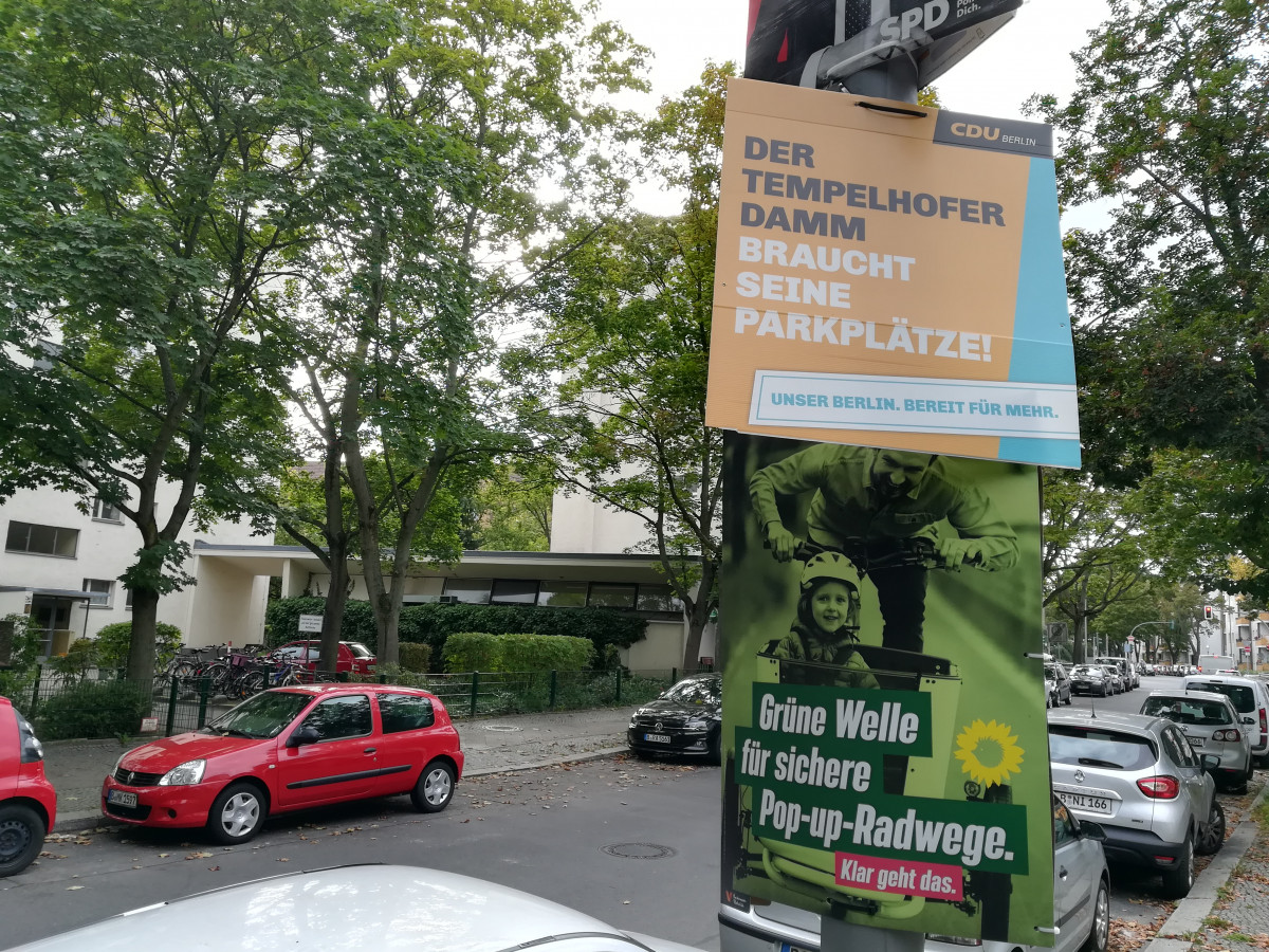 Photo shows election campaign posters in German capital Berlin in 2021. Photo: CLEW/Wettengel. 