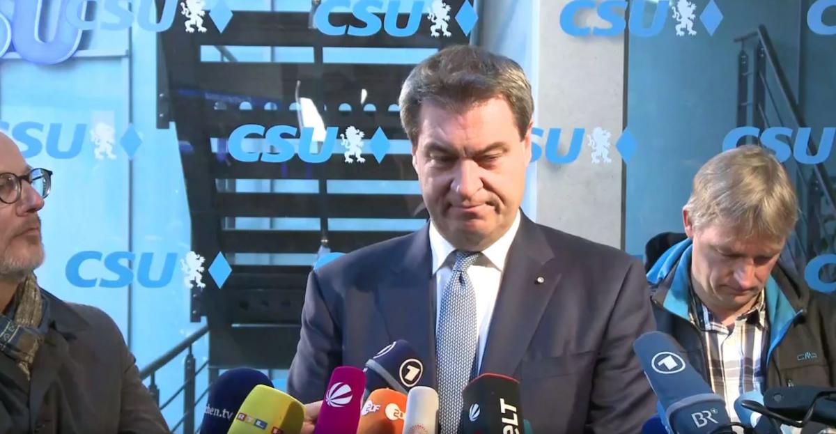 Photo shows Bavarian state premier Markus Söder (CSU). Source - CSU 2018.