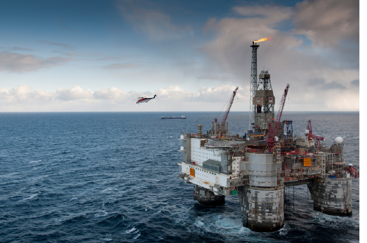Oil platform by Norwegian energy company Equinor in the northern Atlantic. Photo - Equinor / Øyvind Hagen