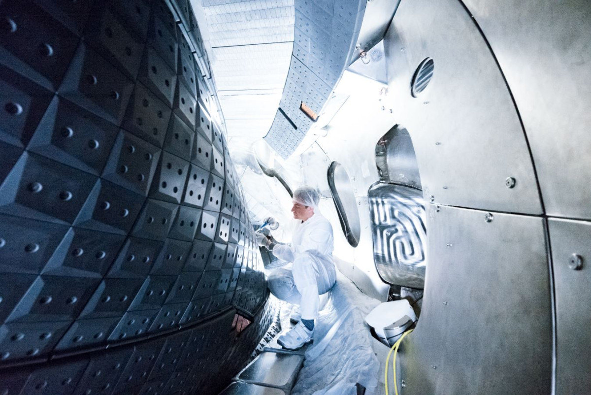 Work on an experimental fusion reactor in Germany. Max Planck Gesellschaft / Jan Michael Hosan