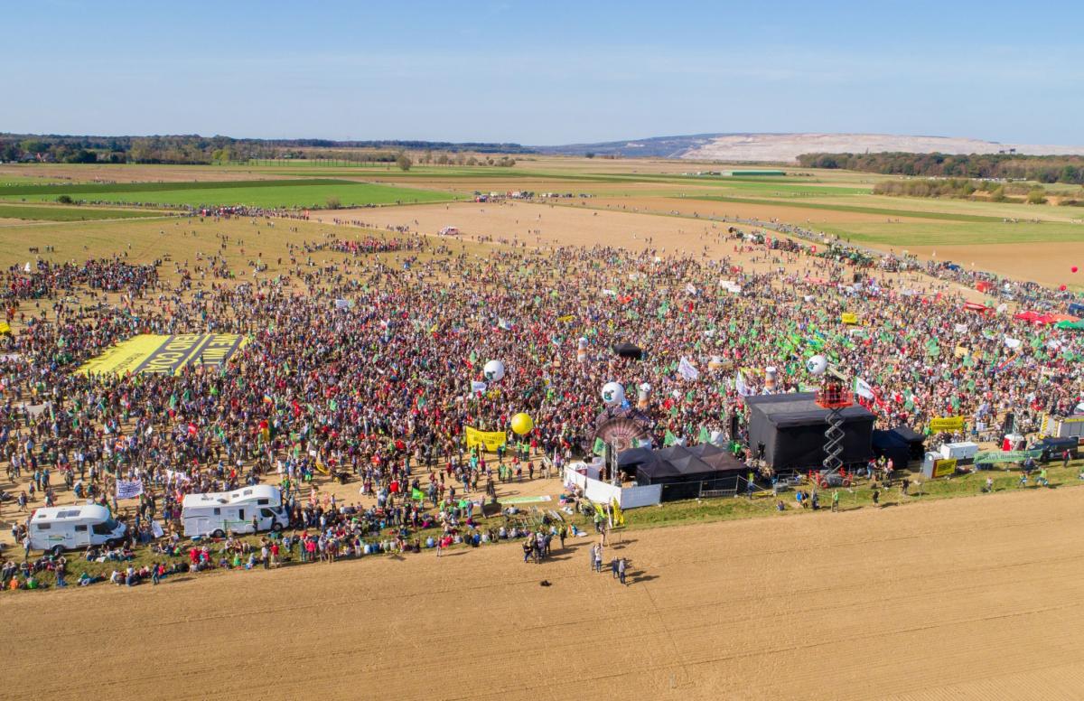 Anti-coal protesters at the Hambach Forest in October 2018. Photo: BUND