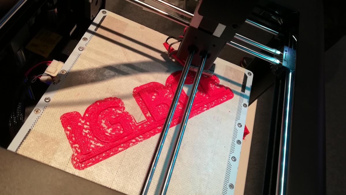 3D print of the logo of the IG BCE. Source - CLEW 2017.