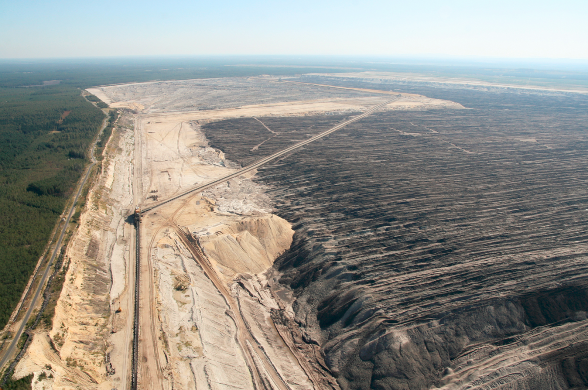 Open pit mine in Lusatia, where economic alternatives to coal mining are scarce. Photo: LEAG  