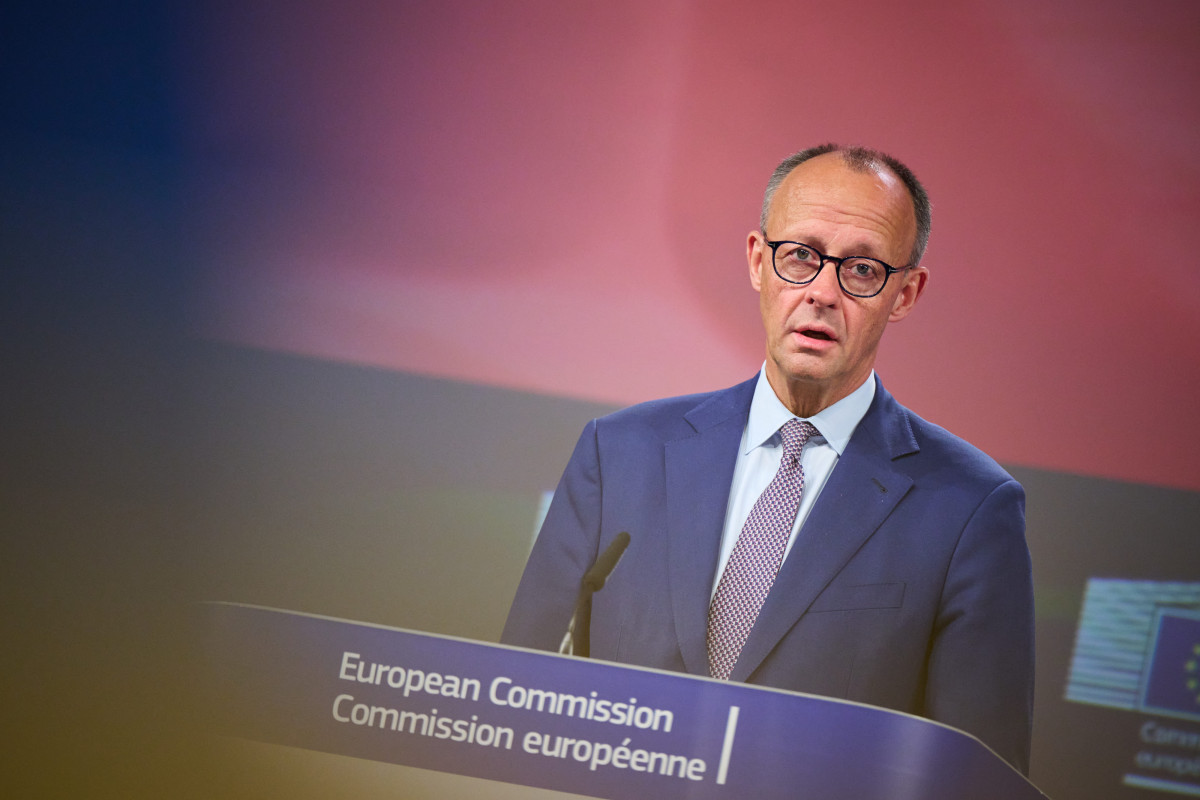 German chancellor Friedrich Merz visiting Brussels 