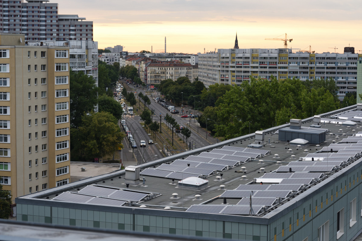 Photo shows solar panels in Berlin. Photo: Berliner Stadtwerke/Darius Ramazani.