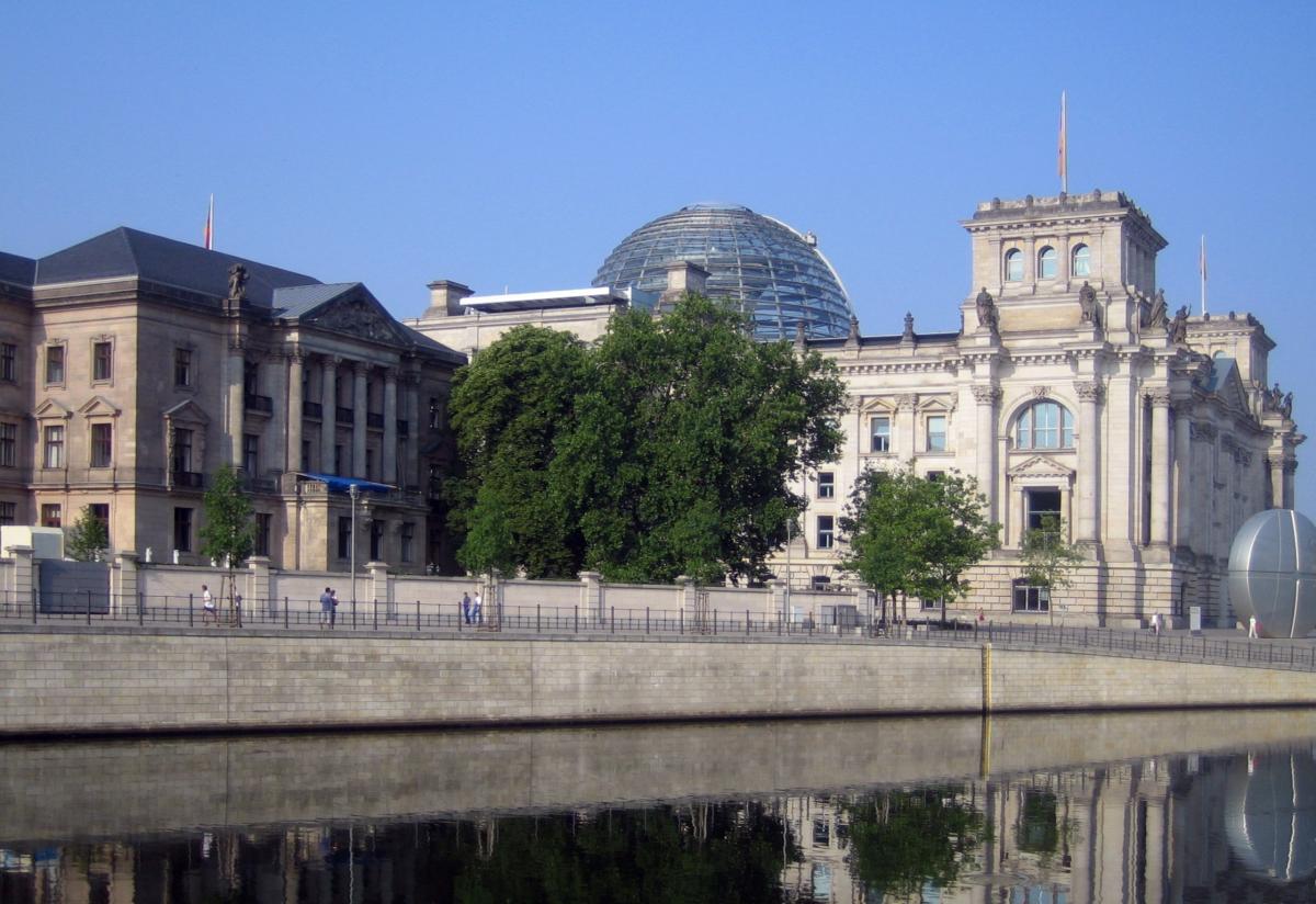 The Presidential Palace (left), next to the German parliament, where coalition talks are held. Photo: Manfred Brueckels