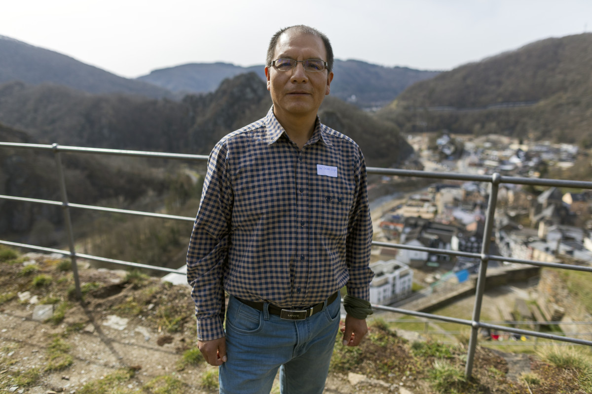 Picture shows Peruvian farmer Saul Lliuya in Germany 
