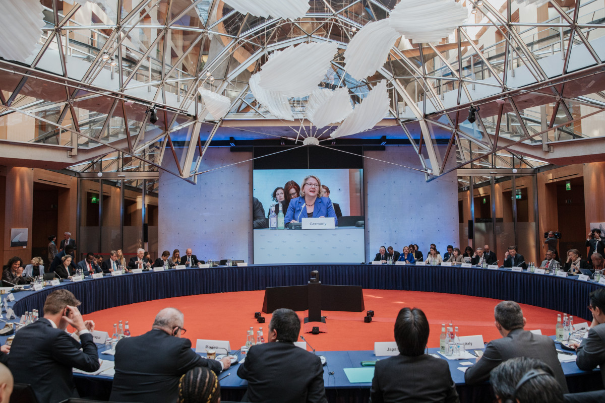 Speaking at the opening of the 10th Petersberg Climate Dialogue in Berlin, Germany's environment minister Svenja Schulze warned that national ambition had to increase to fulfill the Paris Agreement climate targets. Photo: Sascha Hilgers, BMU.