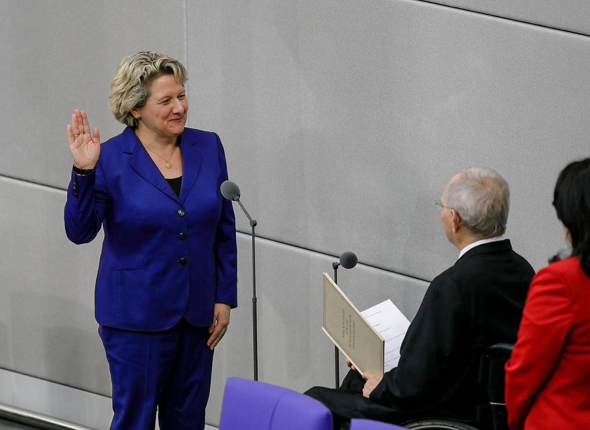 Schulze at her swearing-in ceremony in the German parliament. Photo: BMUB.