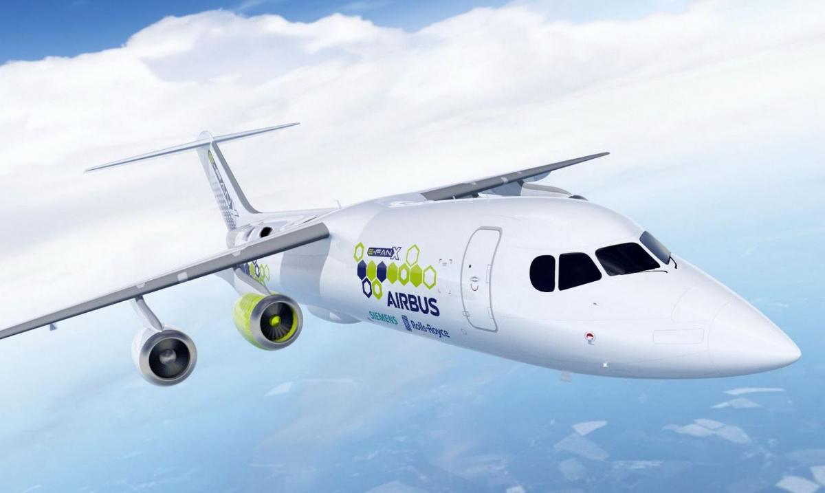 Airbus, Rolls-Royce, and Siemens demo version of a hybrid-electric passenger plane. Illustration: Siemens