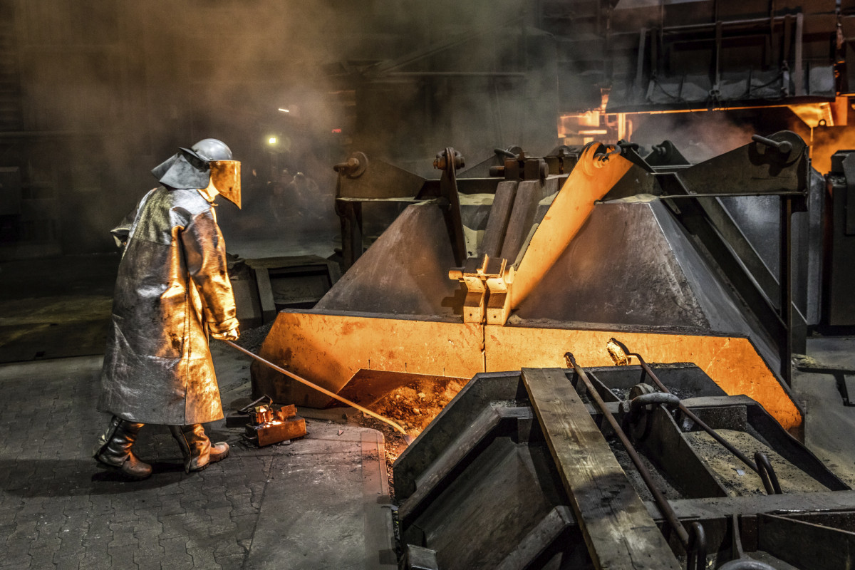 Photo shows steel production in Germany. Photo: Salzgitter AG. 