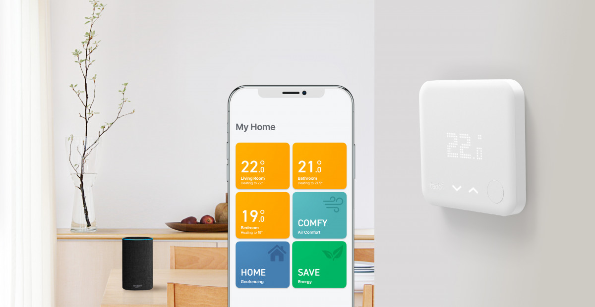 Tado's smart thermostats and mobile app help to reduce energy consumption. Photo: Tado