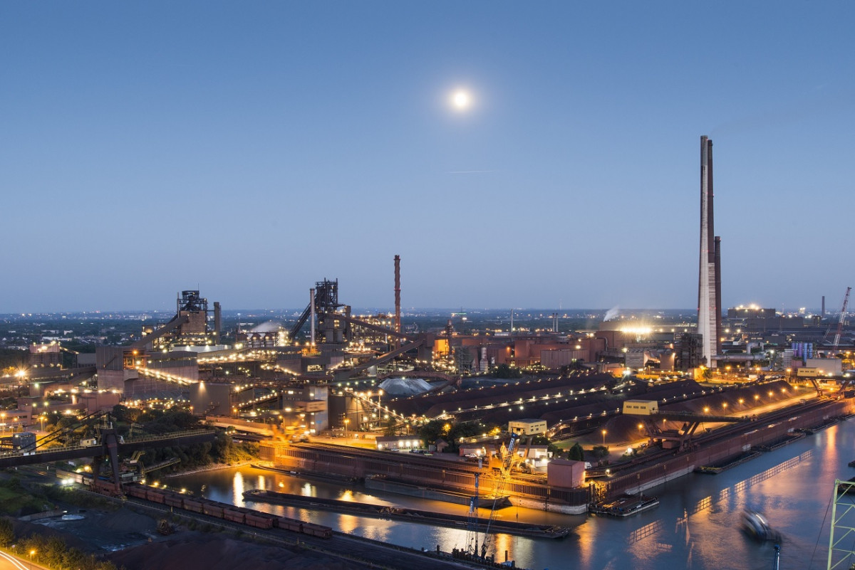 Photo shows factory site of thyssenkrupp Steel in Duisburg, Germany. Source: thyssenkrupp Steel Europe AG.