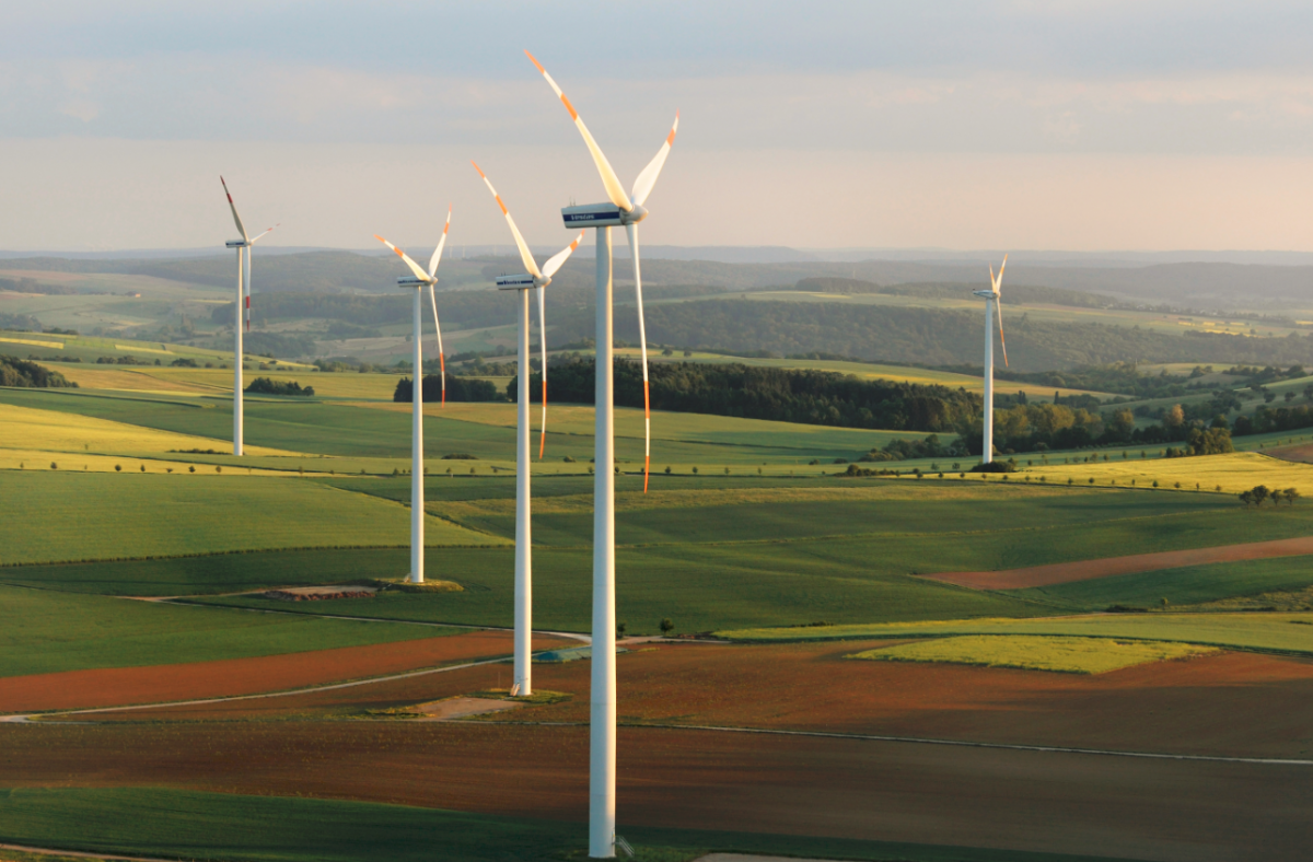 Wind turbines in central German state Thuringia. Photo: BWE