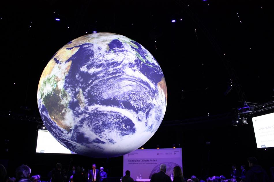 Inside the &quot;Climate Planet&quot; at the COP23 venue in Bonn, Germany. Source - CLEW 2017.