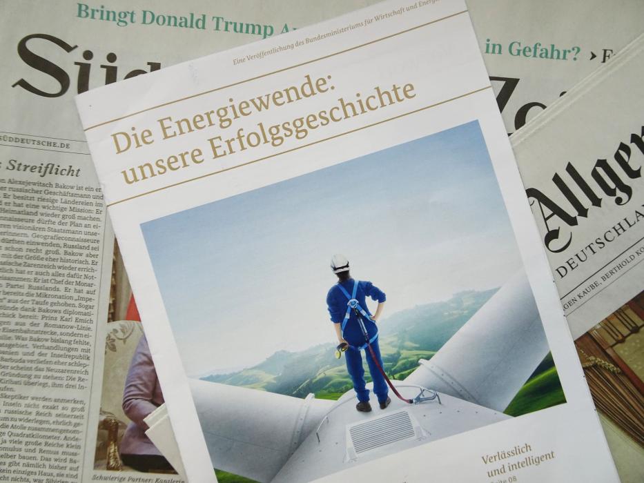 Energiewende brochure of the federal German government, February 2017.