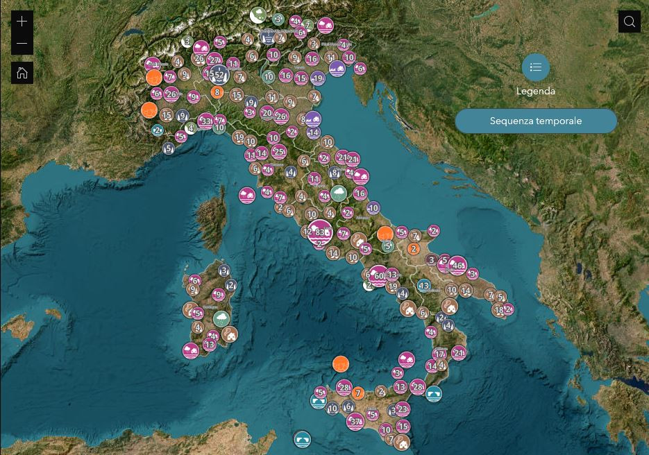 [CitaClima](https://cittaclima.it/mappa/) has an online database of extreme weather events