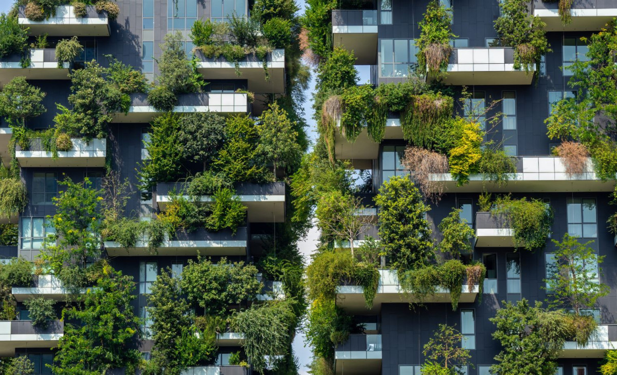 Urban greening can help adapt cities to rising temperatures - seen here at Milano's Bosco Verticale. Image by AdobeStock