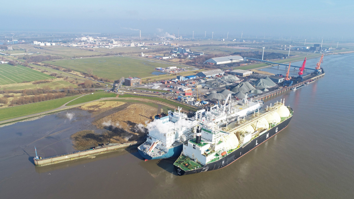 Photo: Brunsbüttel Ports GmbH. Photo shows LNG cargo arriving at import terminal in Brunsbüttel, Germany in early 2023. Photo: Brunsbüttel Ports GmbH.