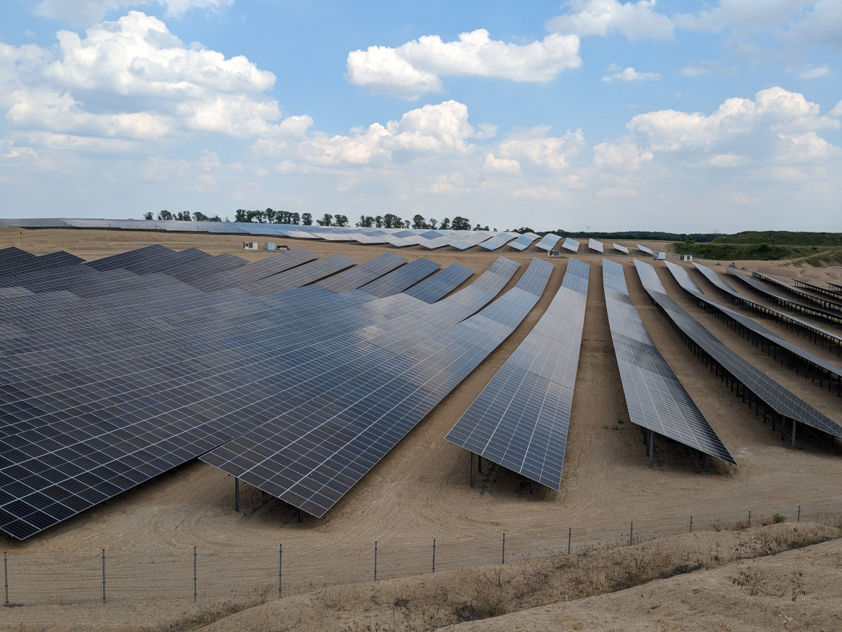 A solar park in the northern German state of Mecklenburg-Vorpommern. 