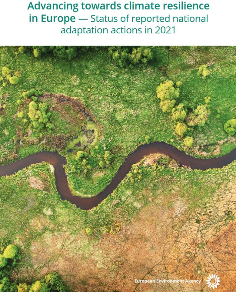 Cover of an EEA report on the continent's adaptation efforts.