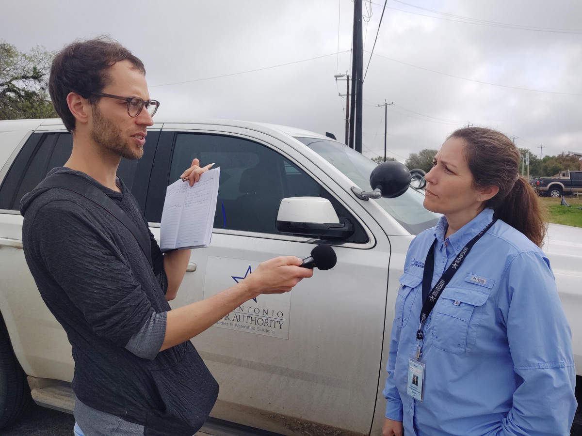 Photo shows Amanda Nasto and Julian Wettengel in San Antonio. Photo: Sr. Elizabeth Riebschlaeger. 