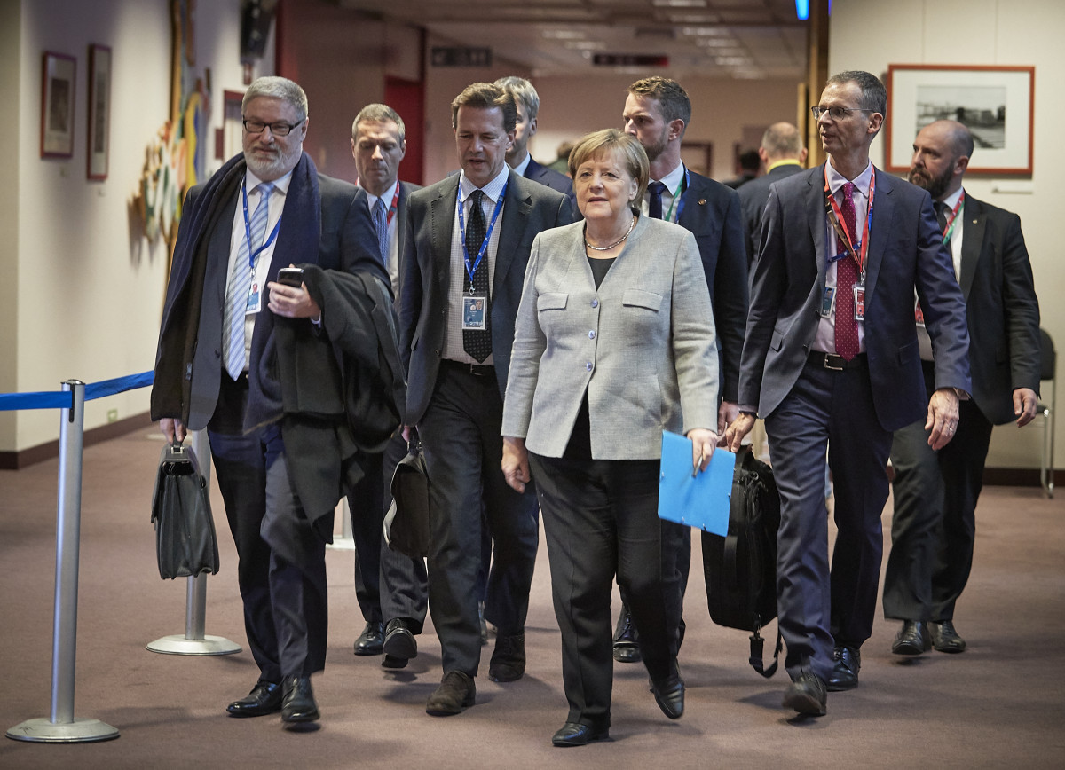 German chancellor Angela Merkel and her team of advisors at the European Council summit in December 2019. Photo: European Union. 