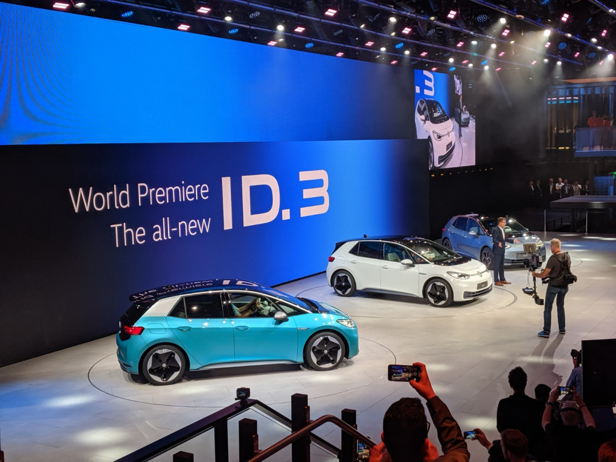 Unveiling the ID.3 at the Frankfurt motor show. Photo CLEW