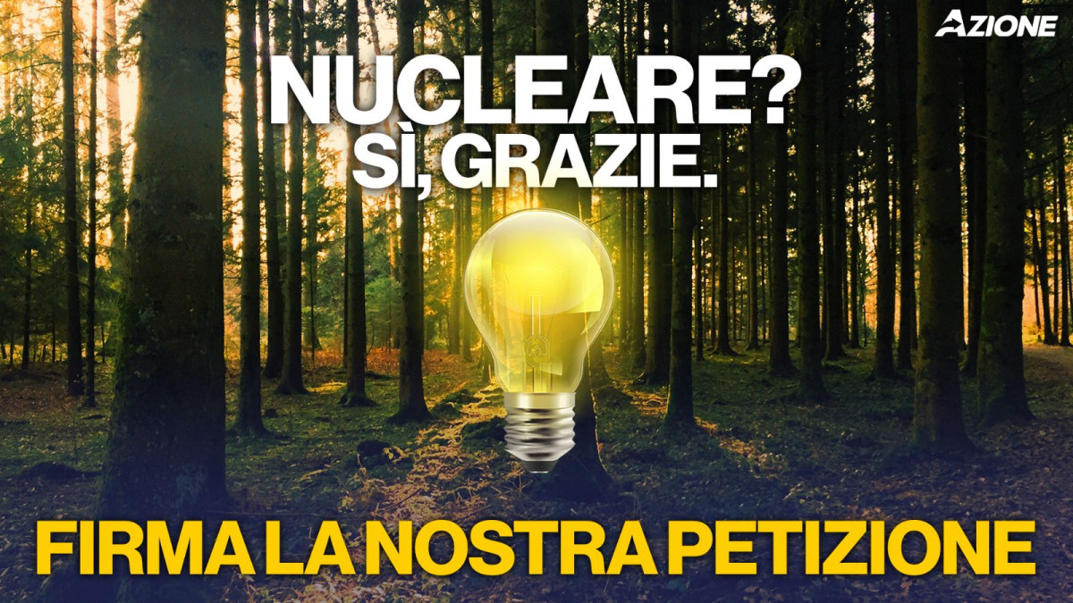 A call to sign the pro-nuclear petition by the Azione party. Image: Screenshot