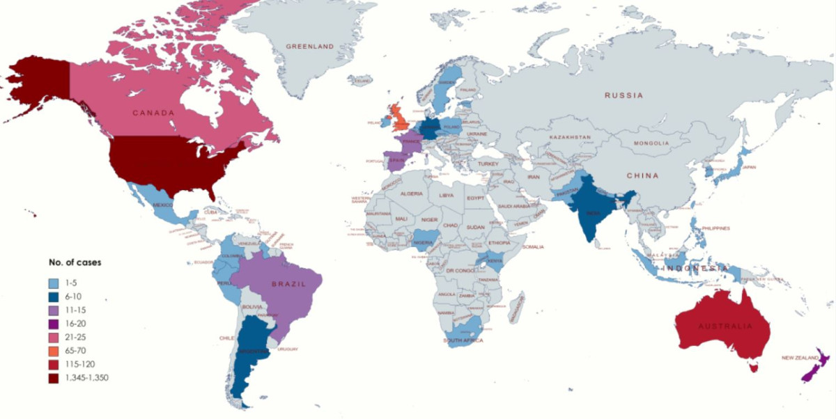 Number of cases around the world per jurisdiction. Credit: Setzer and Higham, Grantham Research Institute on Climate Change and the Environment (2021) based on Climate Change Laws of the World and Sabin Center data