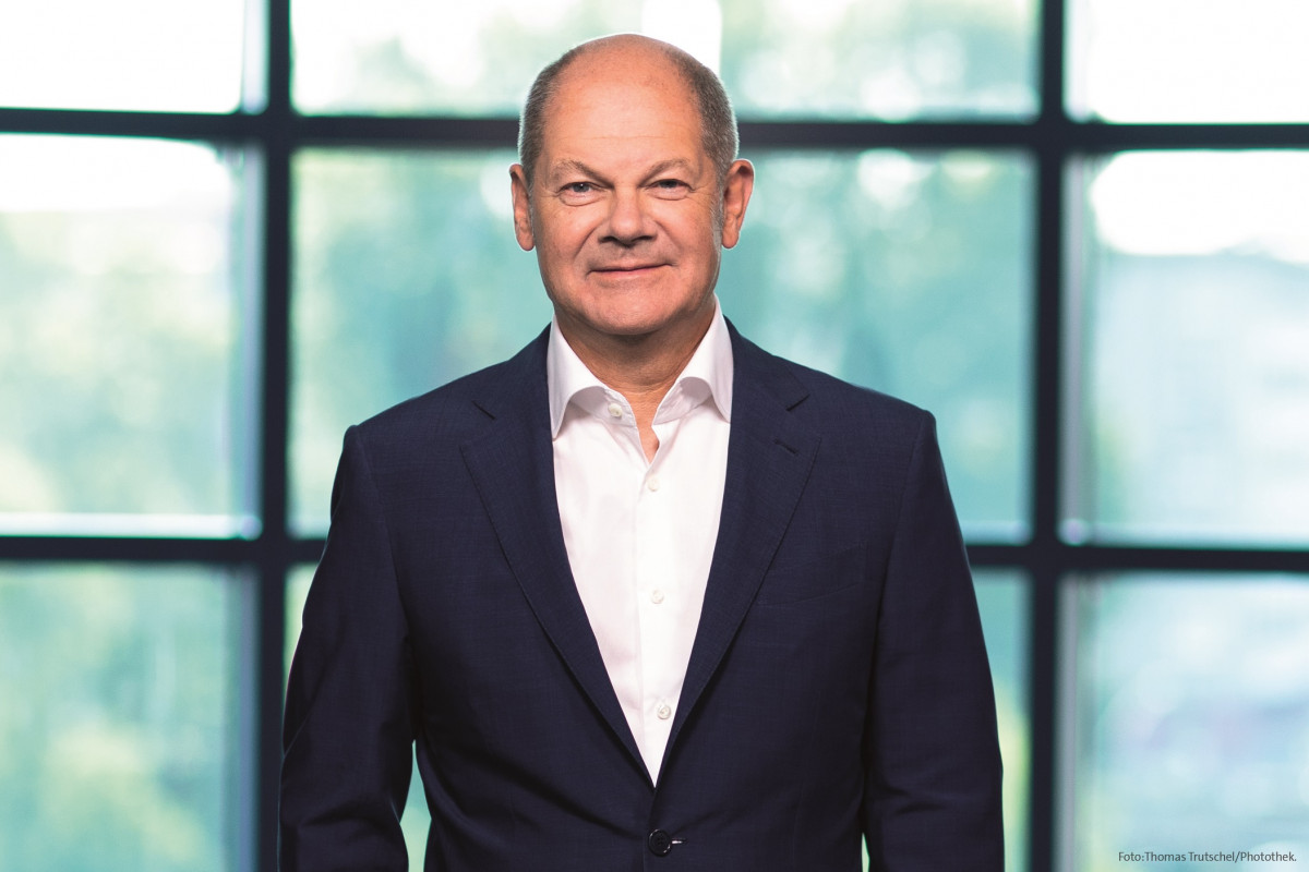 Olaf Scholz. Image by Thomas Trutschel Photothek.