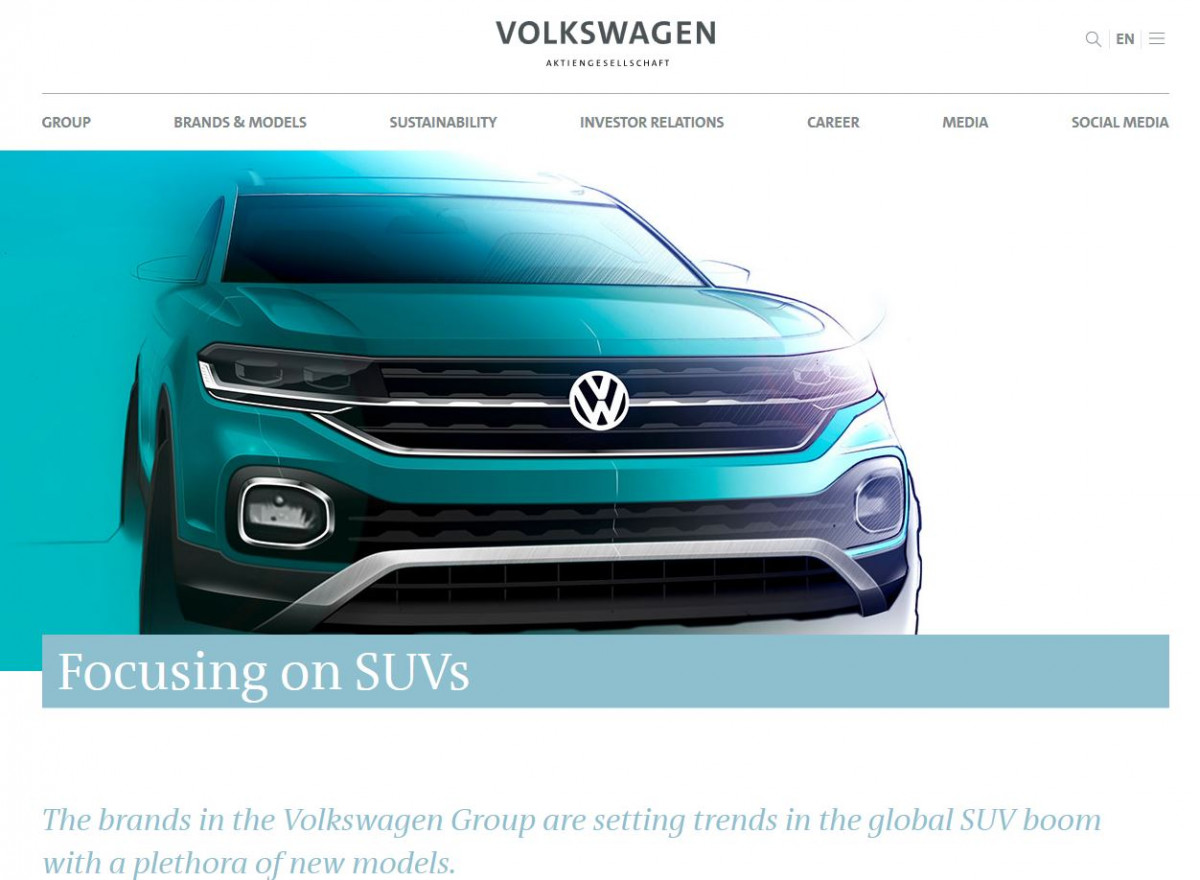 Screenshot from VW website - https://www.volkswagenag.com/en/news/stories/2018/10/focusing-on-suvs.html