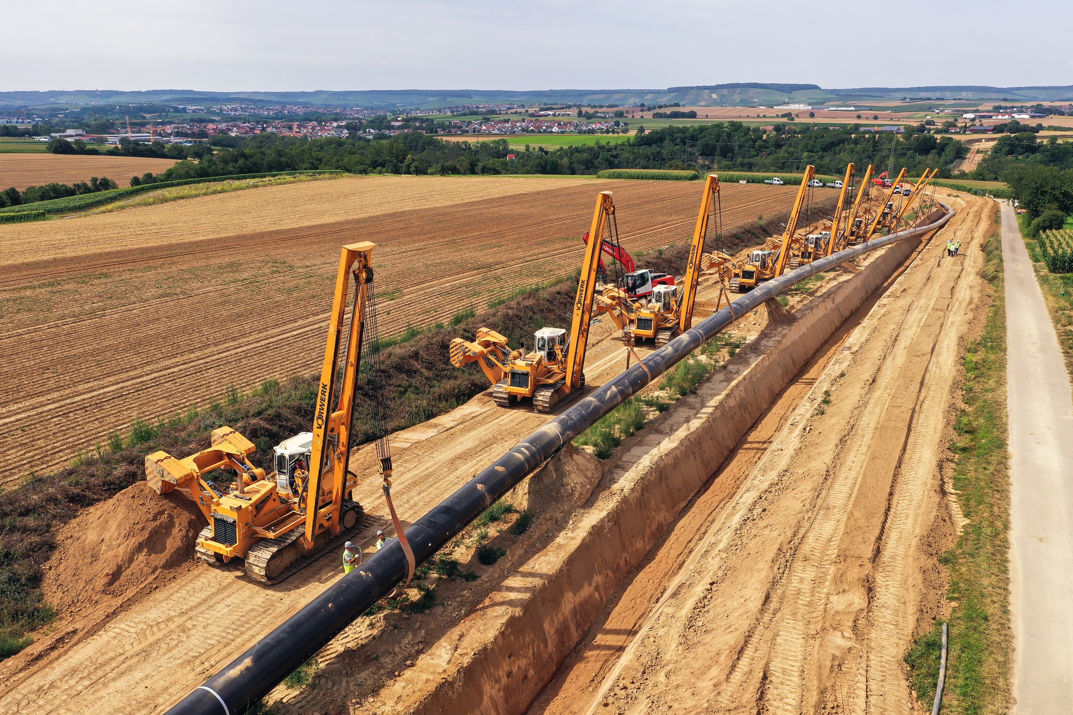 Photo shows the hydrogen-ready Süddeutschen Erdgasleitung (SEL) in Germany's south. Source: terranets bw.